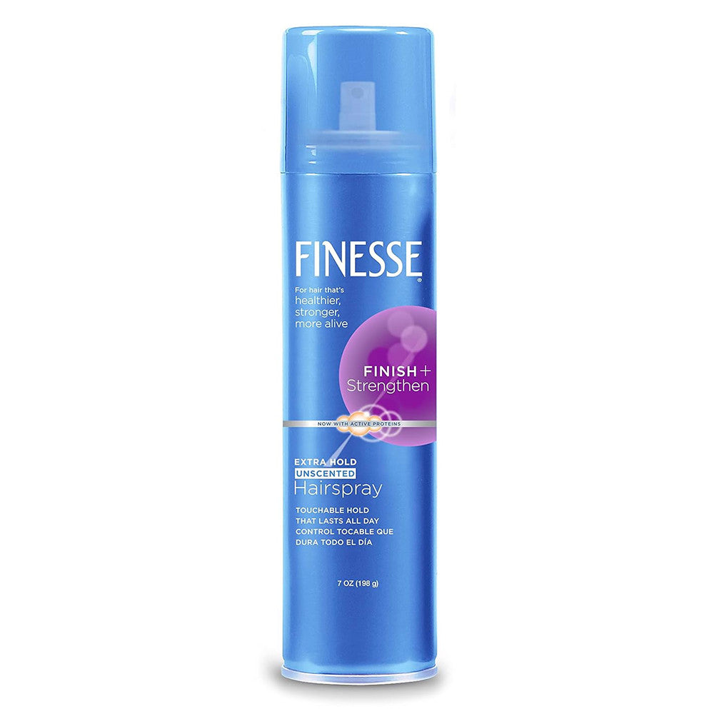 Finesse Self Adjusting Extra Hold Unscented Hair Spray Unisex, 7 Oz